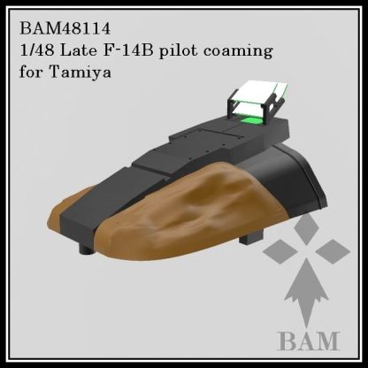 1/48 Late F-14B Tomcat pilot coaming (SparrowHawk HUD) for Tamiya