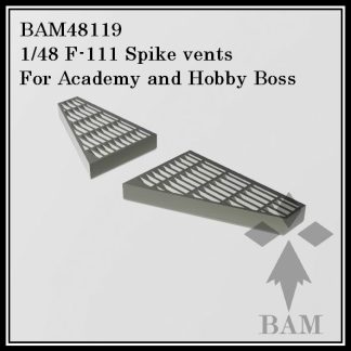 1/48 F-111 spike vents for Academy and Hobby Boss
